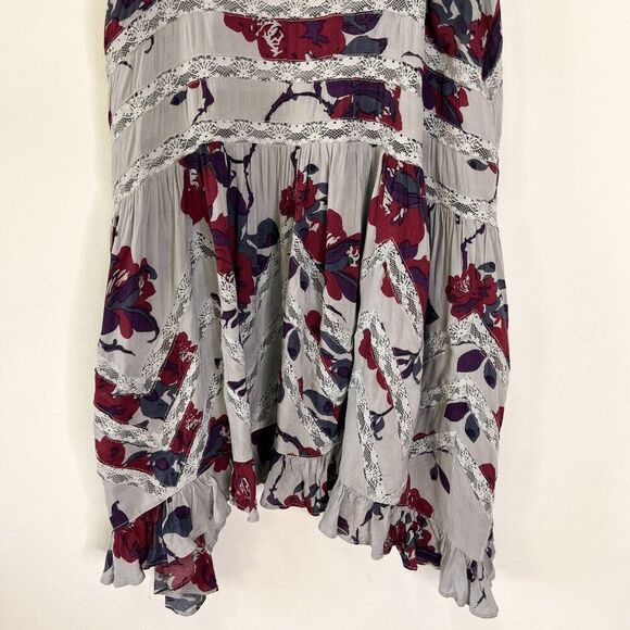 Free People Intimately Free People Voile and Lace Trapeze Slip Dress in Smoke - Picture 7 of 8